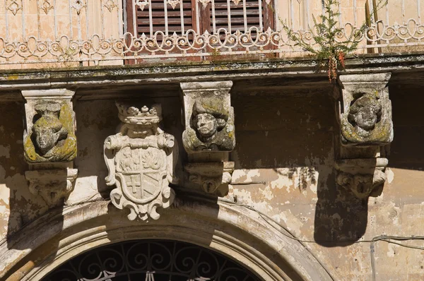De Rinaldis palace. Lecce. Puglia. Italy. — Stock Photo, Image