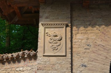 tipik bir ev. grazzano visconti. Emilia-Romagna. İtalya.