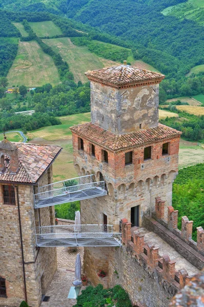 Slottet av vigoleno. Emilia-Romagna. Italien. — Stockfoto