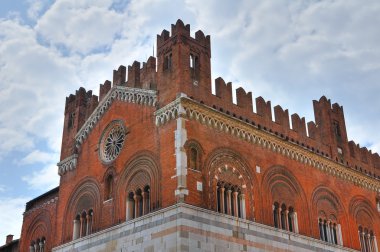 Gothic Palace. Piacenza. Emilia-Romagna. Italy. clipart
