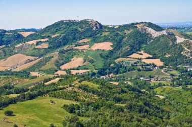 View from castle of Montebello. Emilia- Romagna. Italy. clipart