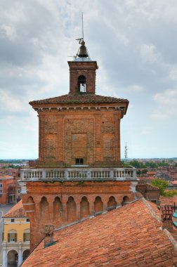 este castle. Ferrara. Emilia-Romagna. İtalya.