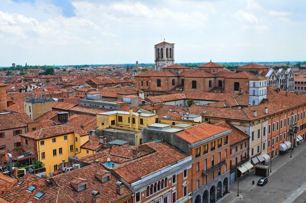 ferrara panoramik manzaralı. Emilia-Romagna. İtalya.