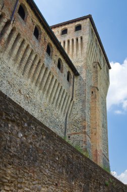 torrechiara Kalesi. Emilia-Romagna. İtalya.