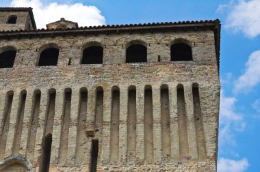 torrechiara Kalesi. Emilia-Romagna. İtalya.