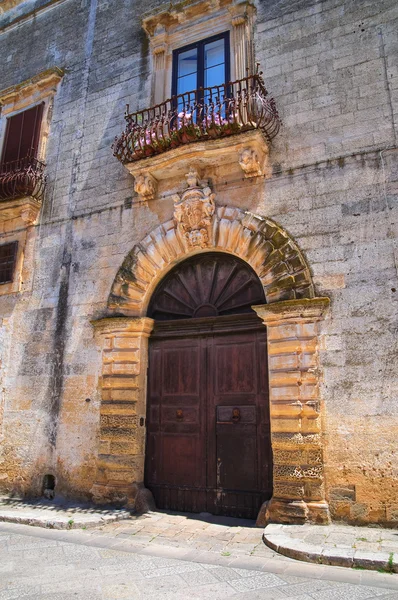 Pisanelli palace. Specchia. Puglia. Italy. — Stock Photo, Image