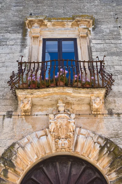 Pisanelli palace. Specchia. Puglia. Italy. — Stock Photo, Image