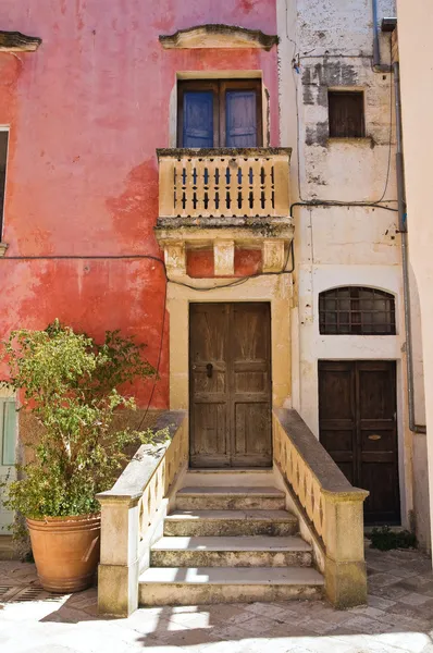 Steegje. Specchia. Puglia. Italië. — Stockfoto