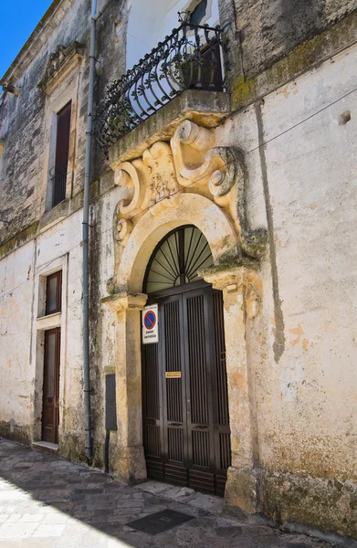 Historiskt palats. Specchia. Puglia. Italien. — Stockfoto