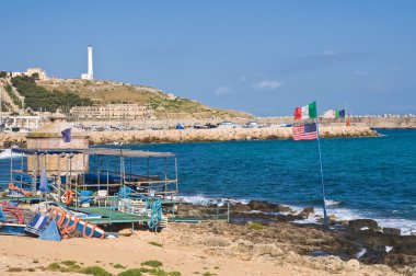 santa maria di leuca panoramik manzaralı. Puglia. İtalya.