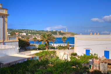 santa maria di leuca panoramik manzaralı. Puglia. İtalya.