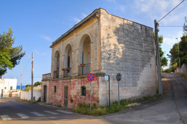 tarihi evi. Santa maria di leuca. Puglia. İtalya.