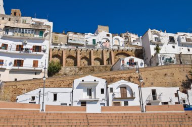 pisticci panoramik manzaralı. Basilicata. İtalya.