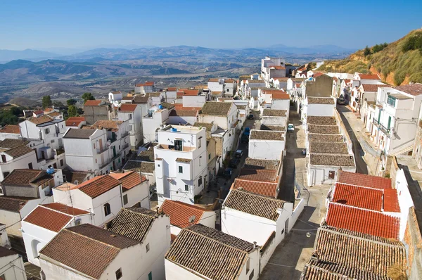 Pisticci panoramik manzaralı. Basilicata. İtalya. — Stok fotoğraf