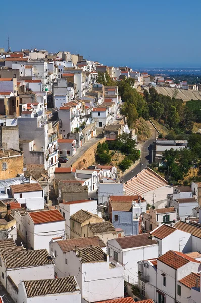 Pisticci panoramik manzaralı. Basilicata. İtalya. — Stok fotoğraf