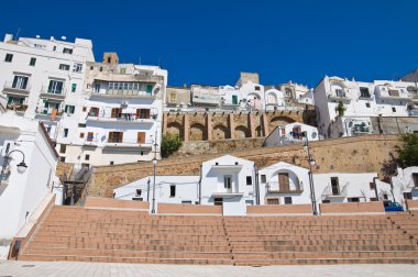 pisticci panoramik manzaralı. Basilicata. İtalya.