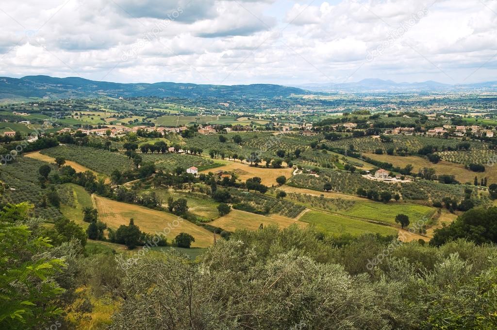 Panoramic view of Montefalco. Umbria. Italy.