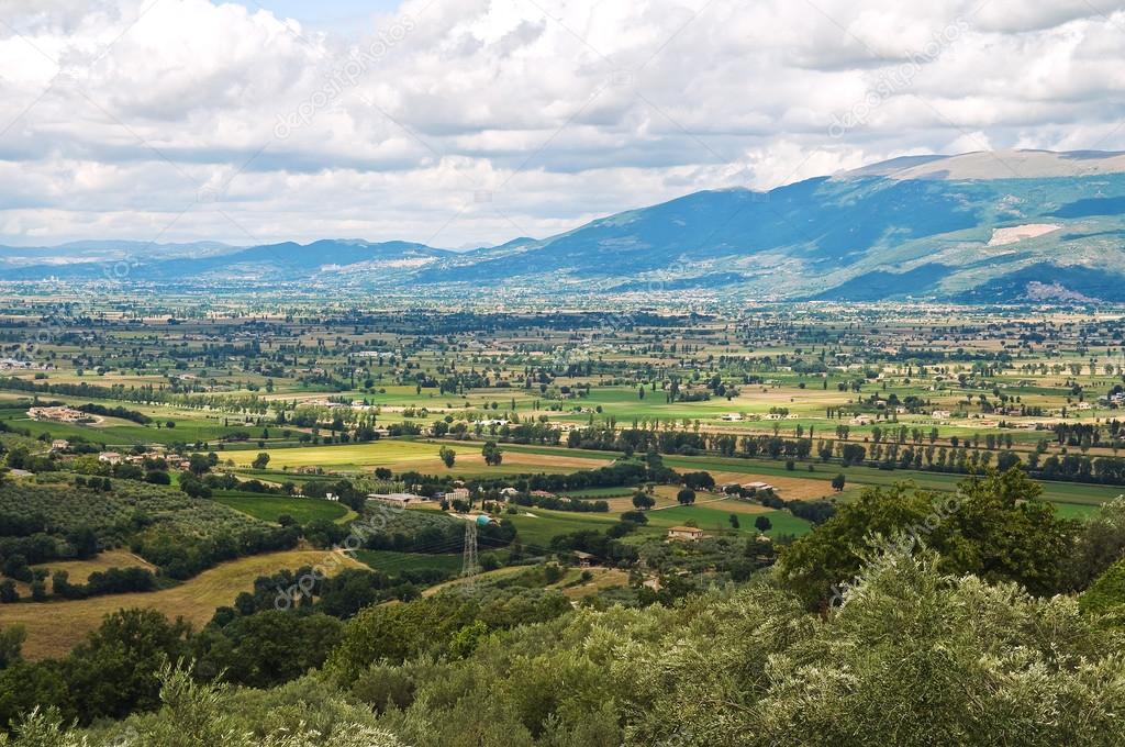 Panoramic view of Montefalco. Umbria. Italy.