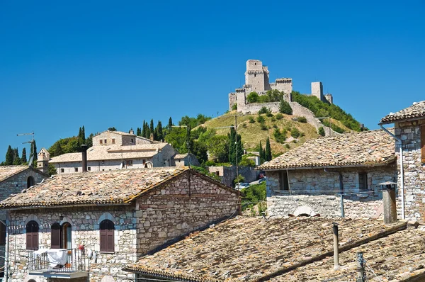 Panoramatický pohled z assisi. Umbrie. Itálie. — Stock fotografie