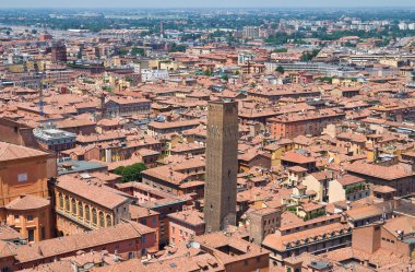 bologna panoramik manzaralı. Emilia-Romagna. İtalya.