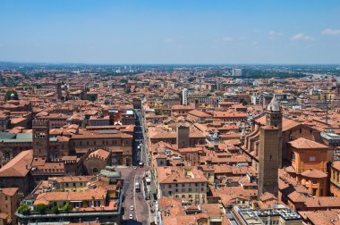 bologna panoramik manzaralı. Emilia-Romagna. İtalya.