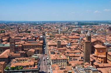 bologna panoramik manzaralı. Emilia-Romagna. İtalya.