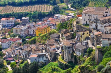 Panoramic view of Tursi. Basilicata. Italy. clipart