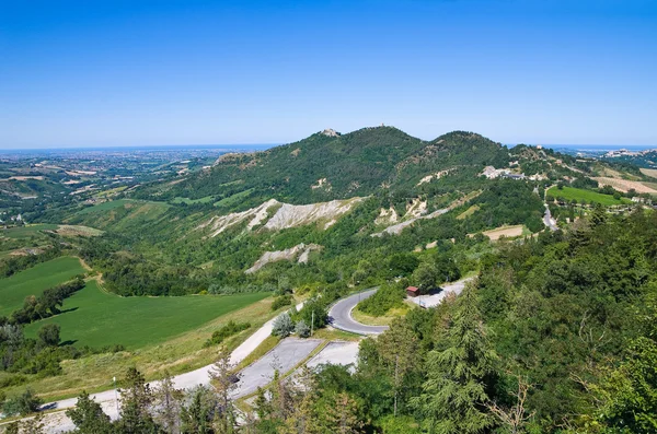 View from castle of Montebello. Emilia- Romagna. Italy. — Stock Photo, Image