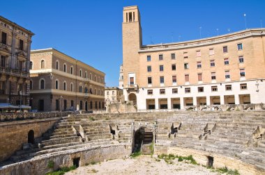 amfi tiyatroda. Lecce. Puglia. İtalya.