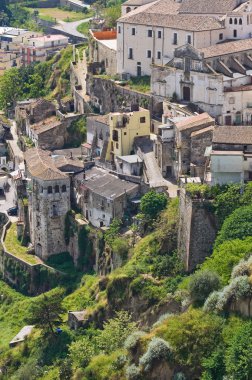 tursi panoramik manzaralı. Basilicata. İtalya.