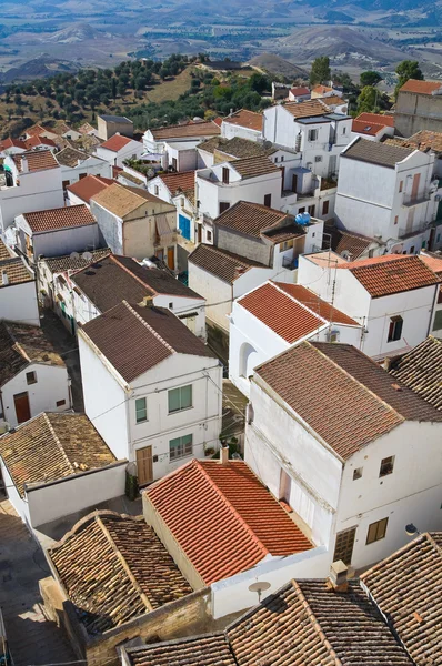 Panoramablick auf pisticci. Basilikata. Italien. — Stockfoto