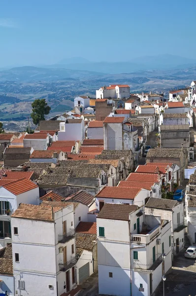 Panoramablick auf pisticci. Basilikata. Italien. — Stockfoto