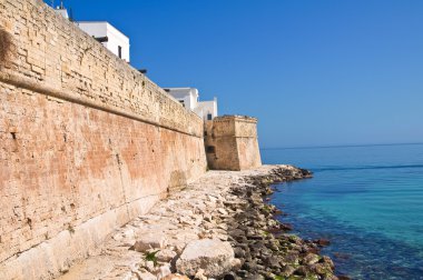 müstahkem duvar. Monopoli. Puglia. İtalya.
