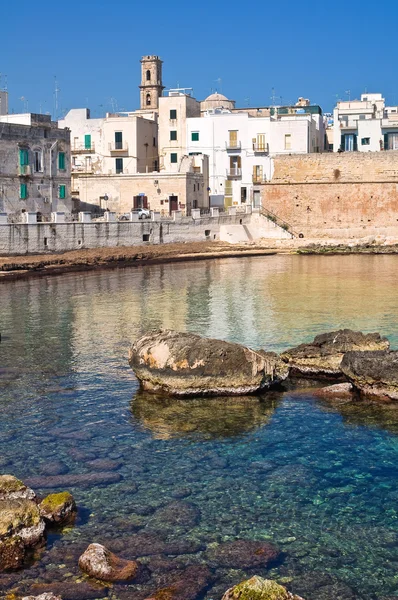 Muro fortificato. Monopoli. Puglia. Italia . — Foto Stock