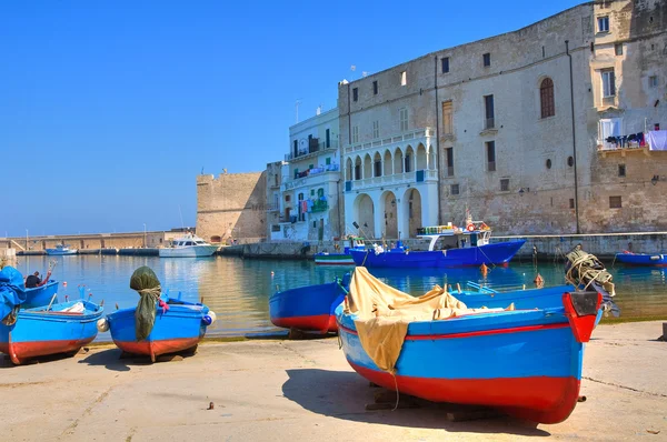 Old port. Monopoli. Puglia. Italy. — Stock Photo, Image