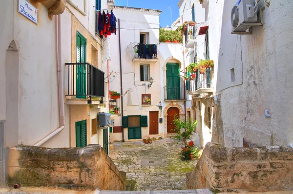 Gasse. Monopoli. Apulien. Italien. — Stockfoto