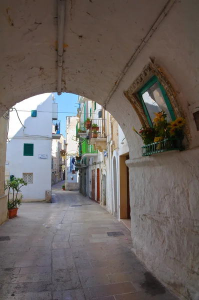 Gasse. Monopoli. Apulien. Italien. — Stockfoto