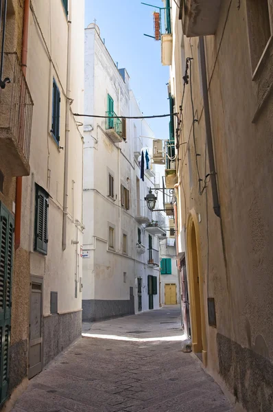 A sikátorban. Monopoli. Puglia vagyok. Olaszország. — Stock Fotó