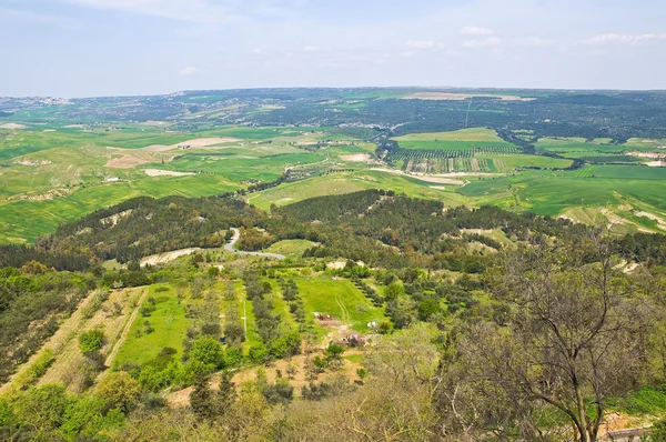 Panoramiczny widok montescaglioso. Basilicata. Włochy. — Zdjęcie stockowe