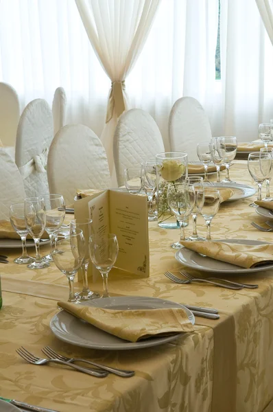 Ensemble de table pour une fête événementielle. — Photo