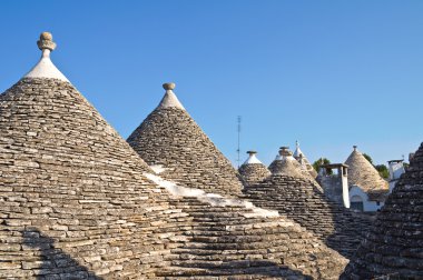 Alberobello 'nun çardağı. Puglia. İtalya..