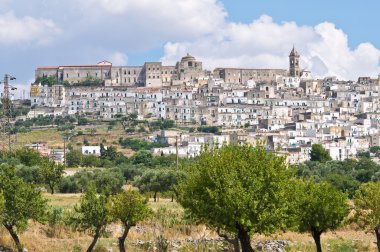 minervino murge panoramik manzaralı. Puglia. İtalya.