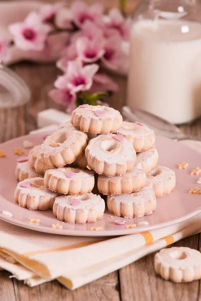 Galletas Canestrelli Con Azúcar Glaseado —  Fotos de Stock