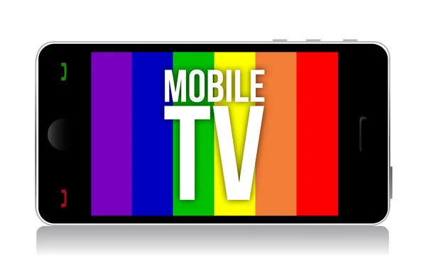 Mobile tv illustration design over a white background — Stock Photo, Image