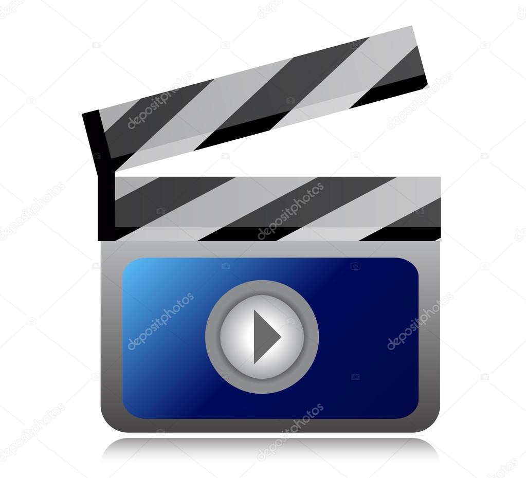 Video movie clipper illustration design over a white background
