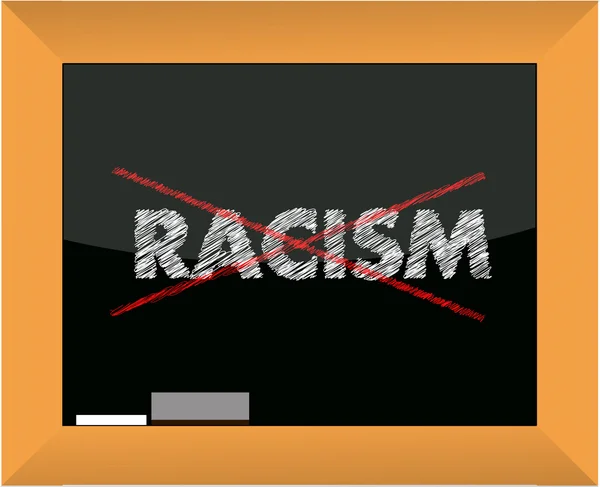 Desenho de giz conceitual - Nenhum projeto de ilustração racismo — Fotografia de Stock