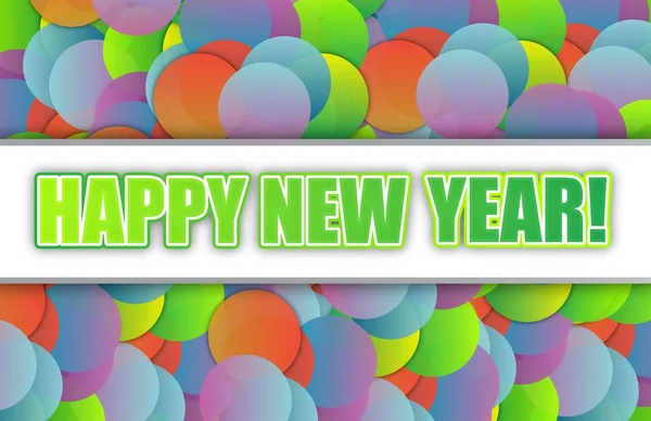Happy new year colorful card background illustration design — Stock Photo, Image