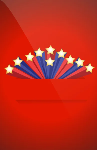 Us red and blue star background illustration — Stock Photo, Image