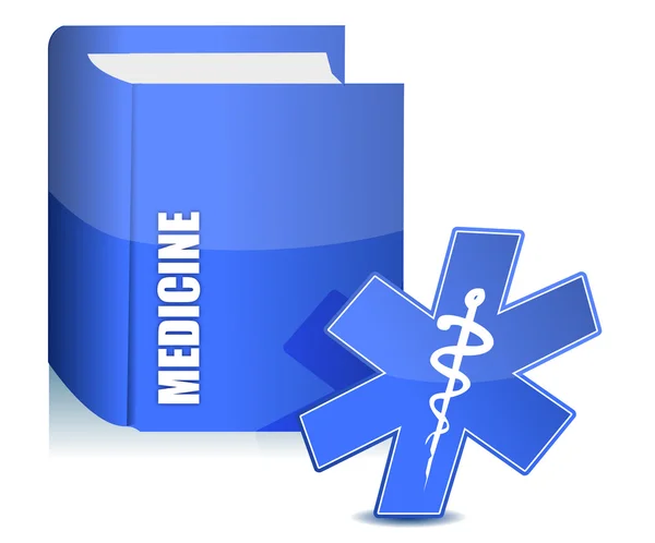Entwurf medizinischer Bücher und Symbole — Stockfoto