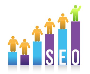 ve renkli seo grafik illüstrasyon